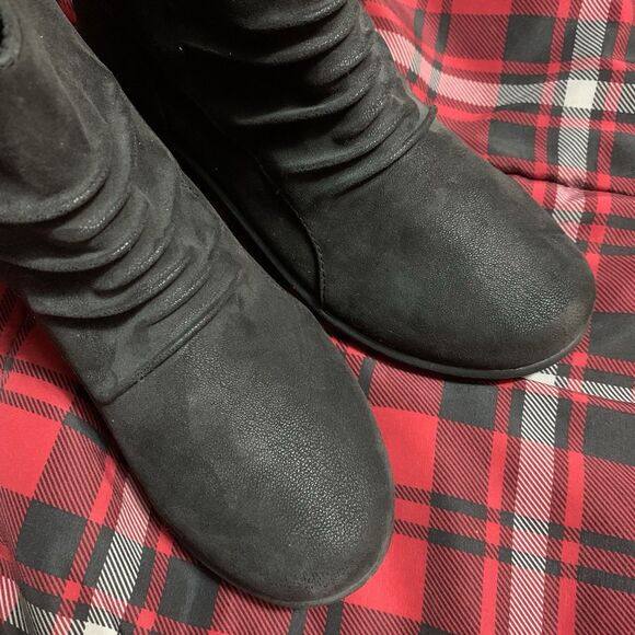 Clarks CloudSteppers Ankle boots Gray Black Low 9M Comfort Easy Slip-on Pull-on - Picture 5 of 7